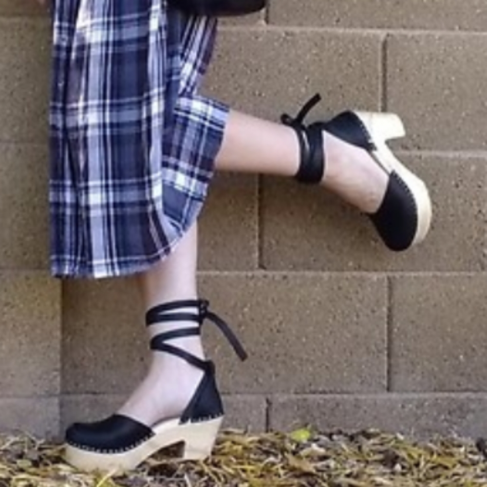 Loeffler Randall X Sven chunky platform wood clogs - Picture 2 of 16
